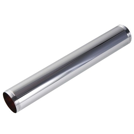 Ez-Fluid 1-1/2inx12in 17GA Brass Extension Tube Threaded Both End Chrome Plated EZTBEET11212